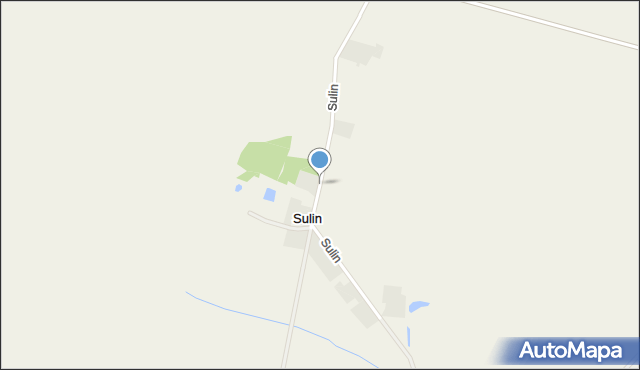 Sulin gmina Kłecko, Sulin, mapa Sulin gmina Kłecko