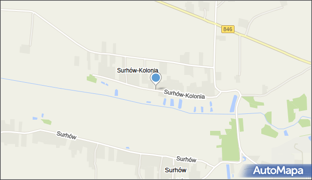 Surhów-Kolonia, Surhów-Kolonia, mapa Surhów-Kolonia