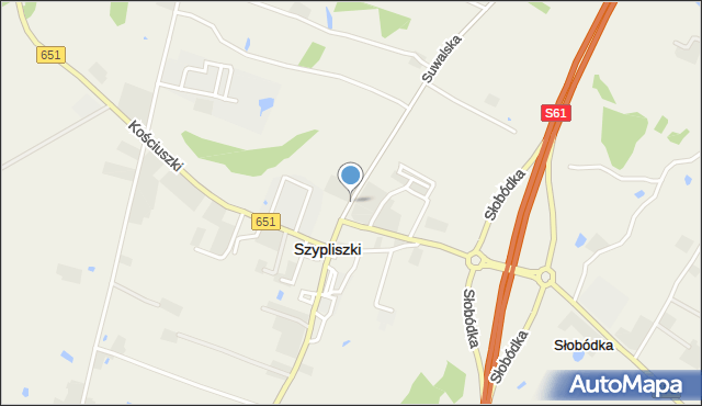 Szypliszki, Suwalska, mapa Szypliszki