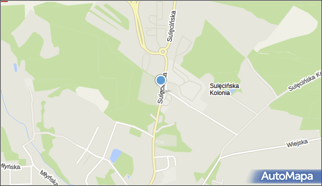 Torzym, Sulęcińska, mapa Torzym