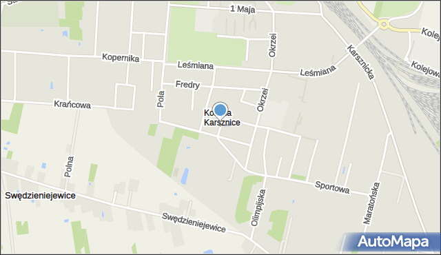 Zduńska Wola, Sucharskiego Henryka, mjr., mapa Zduńska Wola