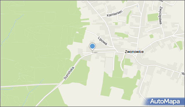 Zwonowice, Sumińska, mapa Zwonowice