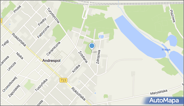 Andrespol, Świtezianki, mapa Andrespol