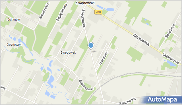 Anielin Swędowski, Swędowska, mapa Anielin Swędowski