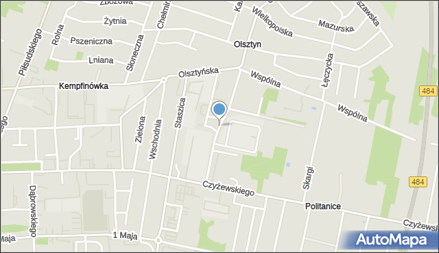 Bełchatów, św. Brata Alberta Chmielowskiego, mapa Bełchatów