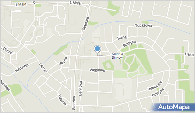 Bełchatów, św. Faustyny Kowalskiej, mapa Bełchatów