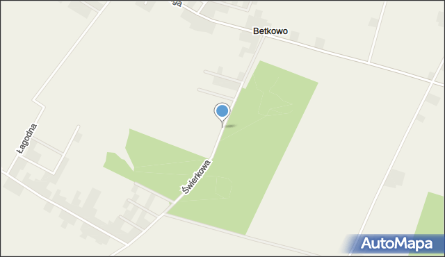 Betkowo, Świerkowa, mapa Betkowo