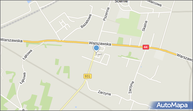 Bieruń, św. Kingi, mapa Bieruń