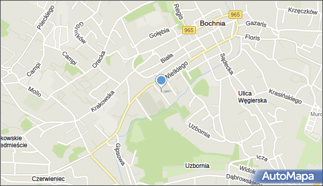 Bochnia, św. Marka, mapa Bochni