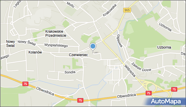 Bochnia, św. Pawła Apostoła, mapa Bochni