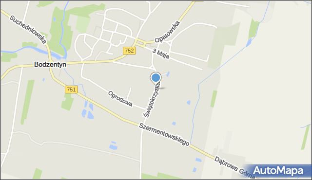 Bodzentyn, Świętokrzyska, mapa Bodzentyn