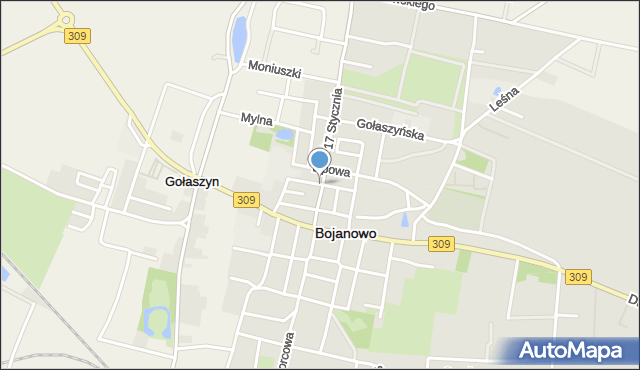 Bojanowo powiat rawicki, św. Józefa, mapa Bojanowo powiat rawicki