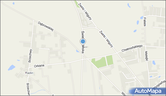 Brzezie k. Sulechowa, Świebodzińska, mapa Brzezie k. Sulechowa