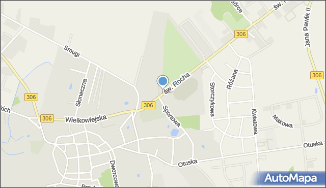 Buk powiat poznański, św. Rocha, mapa Buk powiat poznański