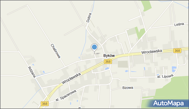 Byków, Swobodna, mapa Byków