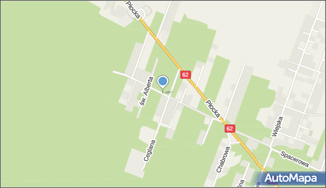 Cekanowo gmina Słupno, św. Huberta, mapa Cekanowo gmina Słupno