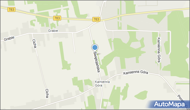 Chełm gmina Wolbrom, Świętojańska, mapa Chełm gmina Wolbrom