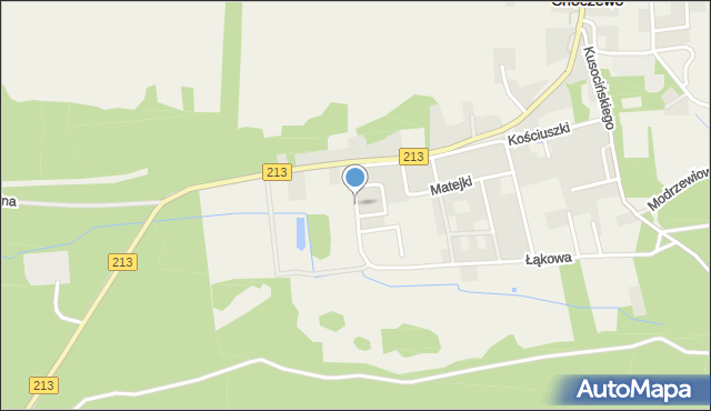 Choczewo, Świerkowa, mapa Choczewo