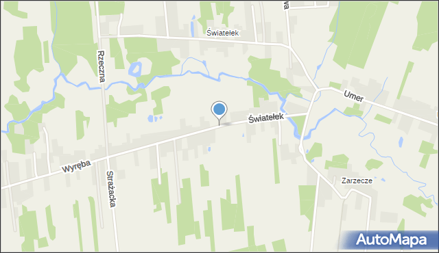 Ćmińsk, Światełek, mapa Ćmińsk