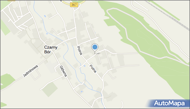 Czarny Bór, Świerkowa, mapa Czarny Bór