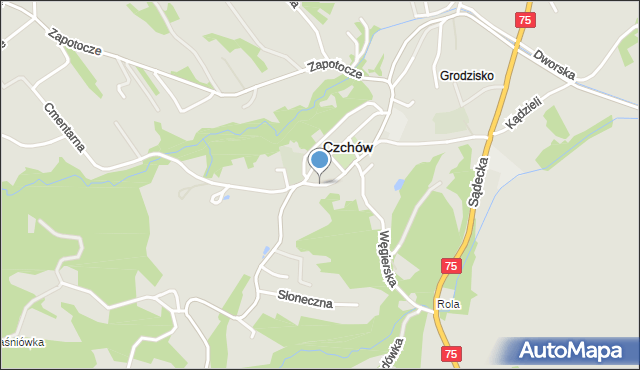 Czchów, św. Kingi, mapa Czchów