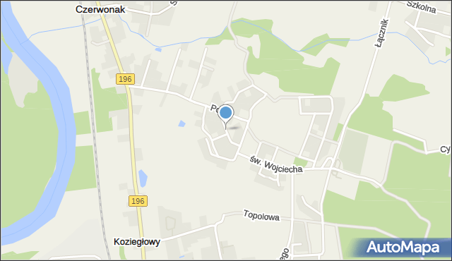 Czerwonak, św. Jadwigi, mapa Czerwonak