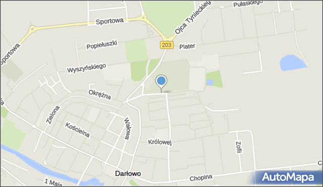 Darłowo, św. Gertrudy, mapa Darłowo