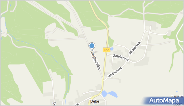 Dębe gmina Lubasz, Świętojańska, mapa Dębe gmina Lubasz