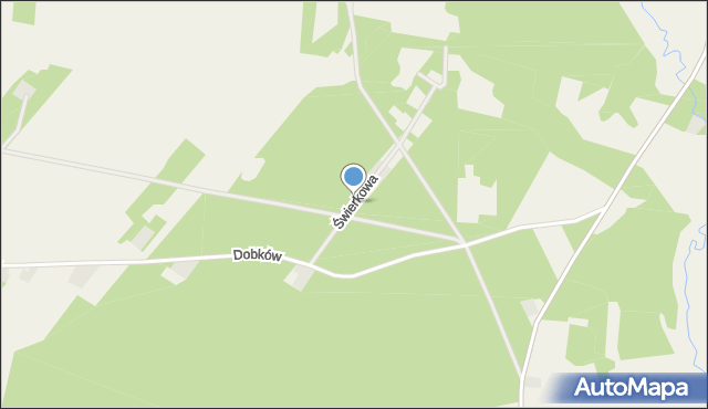 Dobków gmina Wodzierady, Świerkowa, mapa Dobków gmina Wodzierady