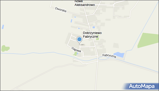 Dobrzyniewo Fabryczne, Świerkowa, mapa Dobrzyniewo Fabryczne