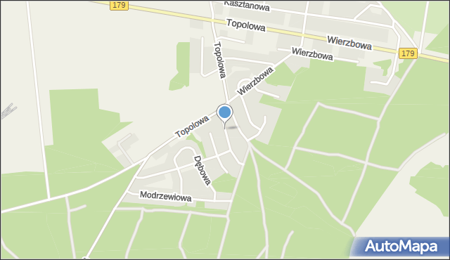 Dolaszewo, Świerkowa, mapa Dolaszewo