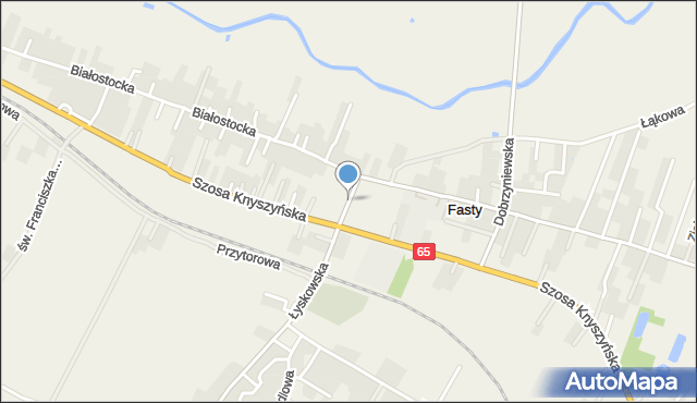 Fasty, św. Krzyża, mapa Fasty