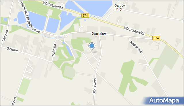 Garbów powiat lubelski, Św. Wojciecha, mapa Garbów powiat lubelski