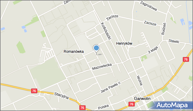 Garwolin, Święcickiego Antoniego, ks. dr., mapa Garwolin