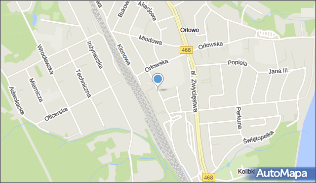 Gdynia, Świerkowa, mapa Gdyni