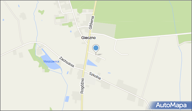 Gieczno, św. Józefa, mapa Gieczno