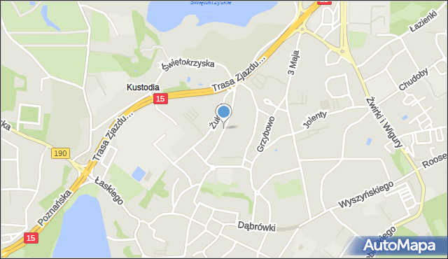 Gniezno, Świętokrzyska, mapa Gniezna