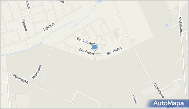 Gwiazdowo gmina Kostrzyn, św. Piotra, mapa Gwiazdowo gmina Kostrzyn