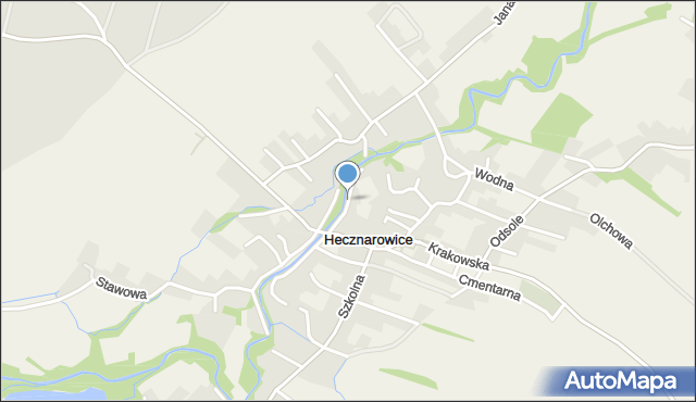 Hecznarowice, św. Urbana, mapa Hecznarowice