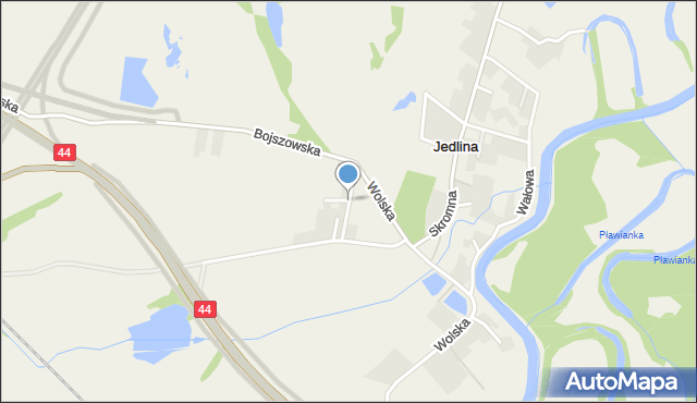 Jedlina gmina Bojszowy, Świętojańska, mapa Jedlina gmina Bojszowy