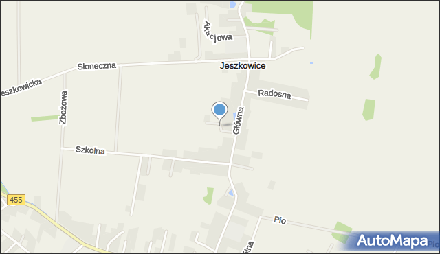 Jeszkowice, Świerkowa, mapa Jeszkowice