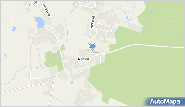 Kaczki, Świerkowa, mapa Kaczki