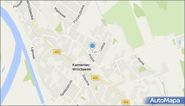 Kamieniec Wrocławski, Świerkowa, mapa Kamieniec Wrocławski