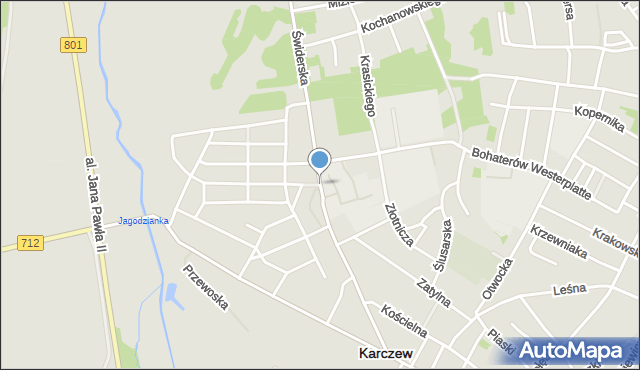 Karczew powiat otwocki, Świderska, mapa Karczew powiat otwocki