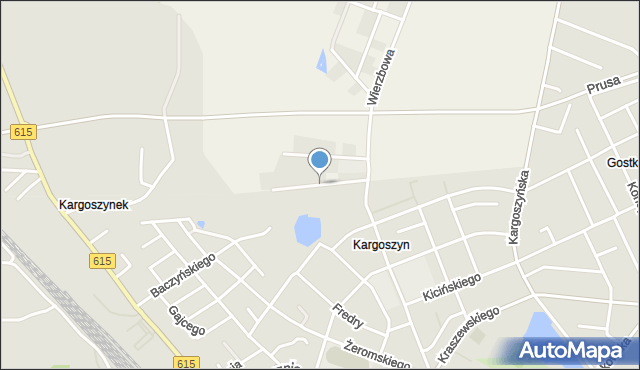 Kargoszyn, Świerkowa, mapa Kargoszyn