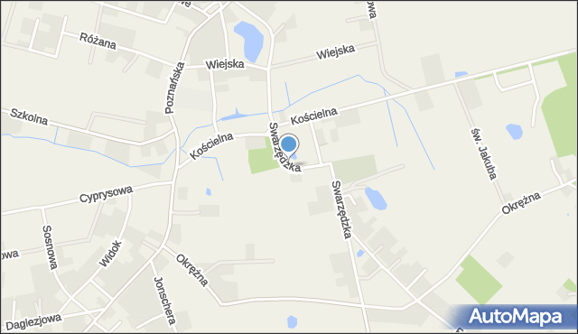 Kicin gmina Czerwonak, Swarzędzka, mapa Kicin gmina Czerwonak