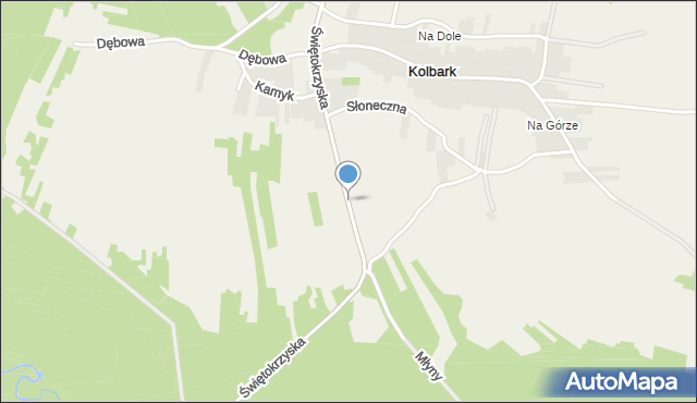 Kolbark, Świętokrzyska, mapa Kolbark