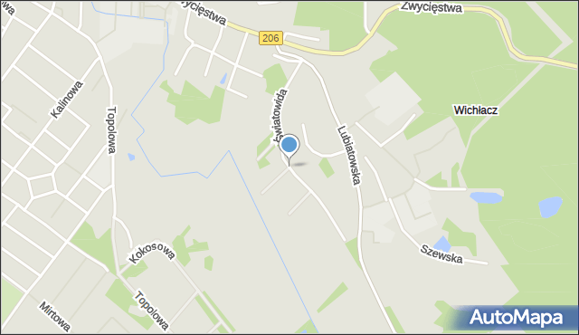 Koszalin, Światowida, mapa Koszalina