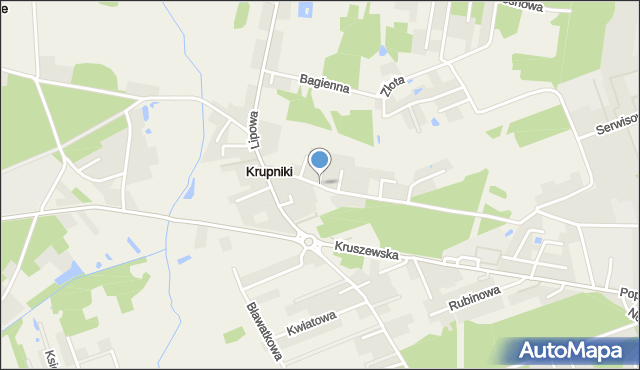 Krupniki, Świerkowa, mapa Krupniki