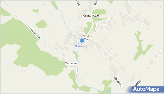 Książniczki, św. Floriana, mapa Książniczki